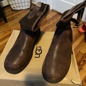 UGGs Men Unisex RARE Chocolate Brown with Buckets, Size: 12